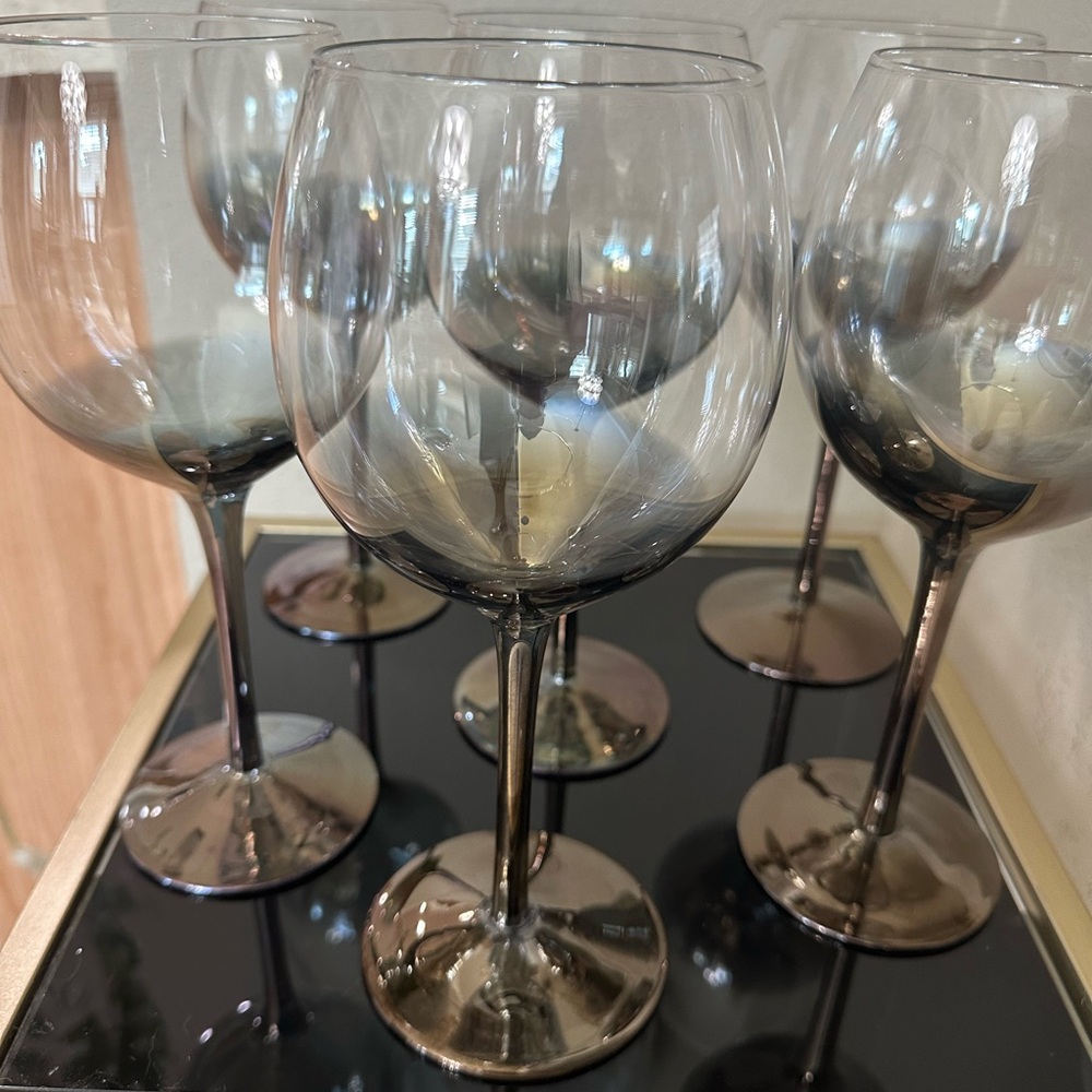 🧡 Vintage Pier 1 Imports Wine Goblets set of 7 🧡